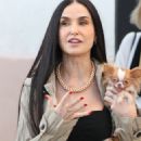 Demi Moore Out with Her Dog Pilaf in Santa Barbara