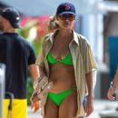 Montana Brown – In green bikini in Barbados - 454 x 582
