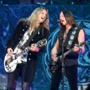 Joel Hoekstra and Reb Beach of Whitesnake perform at The Joint inside the Hard Rock Hotel & Casino as the band tours in support of 