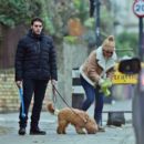 Kelly Brook – Spotted with her partner Jeremy Parisi walking the dog in London