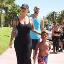 Amber Rose and Sebastian on Miami Beach in Miami, Florida - August 18, 2017 - 454 x 682