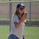 Patsy Palmer – Watches her sons baseball game in Malibu - 454 x 647