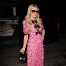 Paris Hilton – Posing in a pink dress on The One Show in London