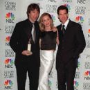 David E.Kelley, Calista Flockhart and Dylan McDermott attends The 56th Annual Golden Globe Awards (1999)