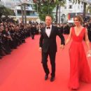 Mike Angelo (Mickael Di Capua) with Rocco Siffredi (Rocco Tano) and his wife Rosa Caracciolo (Rozsa Tassi) on the red carpet at the 2016 Cannes Film Festival - Cannes, France - May 12, 2016
