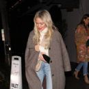 Hilary Duff – In a long winter coat leaving Craig’s in West Hollywood