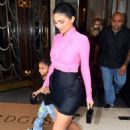 Kylie Jenner – With her daughter Stormi seen leaving Claridges Hotel in London