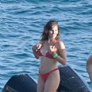 Andrea Duro – Enjoying vacation sailing on a boat in red bikini in Ibiza - 454 x 682
