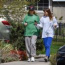 Ashley Hart – With Jessica Hart out for a walk in Los Angeles - 454 x 396