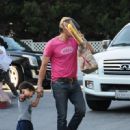 Olivier Martinez and his son Maceo Martinez are seen out and about in Beverly Hills Ca - 450 x 600