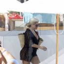 Bianca Gascoigne – Seen in a black swimsuit at Ibiza’s Cala de Bou beach - 454 x 558