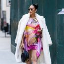 Shay Mitchell – Shows her growing baby bump while out in New York