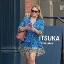 Christine Taylor – Wearing a blue summer dress in New York - 454 x 659