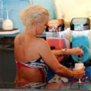 Danniella Westbrook – Pictured while on holiday at the Jacaranda Lounge in Ibiza - 454 x 303