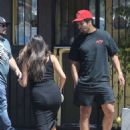Shay Mitchell – In a black dress steps out for lunch in Los Feliz