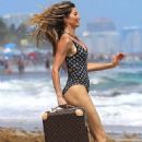 Gisele at a photo shoot for Louis Vuitton in Miami