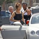 Jennifer Lopez – With fiance Ben Affleck at the set of a new project in Santa Monica