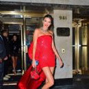 Kendall Jenner – In red dress leaves her hotel for the MET Gala after party in New York