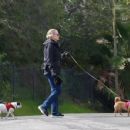 Cybill Shepherd – Spotted out with her dogs in Los Angeles - 454 x 351