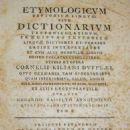 Etymological dictionary
