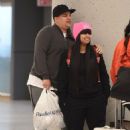 Blac Chyna and Rob Kardashian Arriving at New York's JFK airport in New York City - January 15, 2016