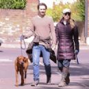 Natalie Dormer and her boyfriend David Oakes – Takes her dog Indy for a walk in Richmond Park - 454 x 324