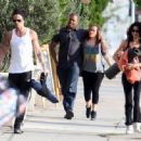 Colin Farrell Leaving Yoga With His Sister - 454 x 334