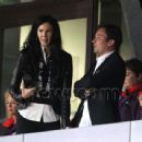 Mick Jagger and L'Wren Scott at the in the Olympic Stadium at the 2012 Summer Olympics, in London - 6 August 2012 - 454 x 341