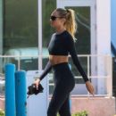 Candice Swanepoel – Seen at a gas station in Miami