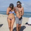 Ellie Goulding with boyfriend Dougie Poynter on Miami Beach January 5,2015 - 454 x 582