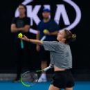 Simona Halep – Practises during the 2020 Australian Open in Melbourne - 454 x 333