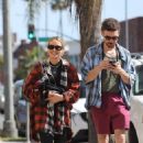 Hillary Duff – With her husband seen while out for lunch in Los Angeles