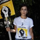 Camilla Belle – Pictured at the SAG-AFTRA and WGA Strike in Burbank - 454 x 664
