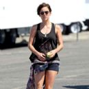 Jessica Stroup: seen on the set of 