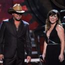 Jason Aldean and Kelly Clarkson At The 54th Annual Grammy Awards