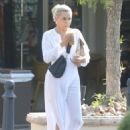 Yolanda Hadid – In white dress while out shopping at the Vitamin Barn in Malibu - 454 x 613