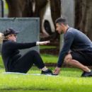 Rebel Wilson – Workout in a Sydney park