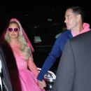 Paris Hilton &#8211; In neon pink bridal outfit at wedding after party at the Santa Monica Pier