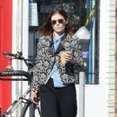 Kate Mara – In a patterned floral jacket and black pants in Los Angeles