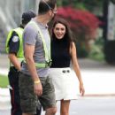 Mila Kunis – With Connie Britton on set of ‘Luckiest Girl Alive’ in Toronto