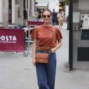 Kara Tointon – In flared denim pants stepping out in London - 454 x 620