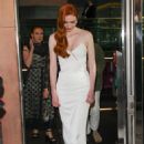 Eleanor Tomlinson – Seen at her hotel in London ahead of the BAFTA awards - 454 x 639