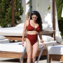 Casey Batchelor – In a brown bikini as she is seen on holiday in Ibiza