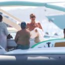 Carla Bruni – On a boat with husband Nicolas Sarkozy in Formentera - 454 x 303