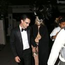 Adam Levine and Behati Prinsloo donned getups from the “Eyes Wide Shut” masquerade scene for Halloween last night (October 31)