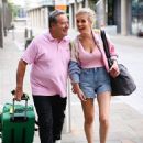Rachel Riley – Out in shorts in Salford – Manchester - 454 x 595