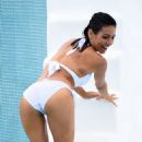 Roxanne Pallett in White Bikini in Portugal