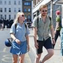 Saoirse Ronan – With Jack Lowden are seen riding bikes in East London - 454 x 664
