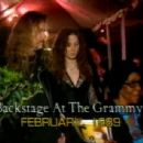 james hetfield and then girlfiend kristen, backstage at the grammys 1989...
