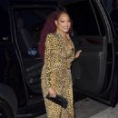 Garcelle Beauvais – Dons an animal print outfit at The Fleur Room in West Hollywood - 454 x 682